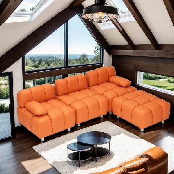 Foldable Sofa With Metal Leg and Wear-resistant Fabric - Bed Bath